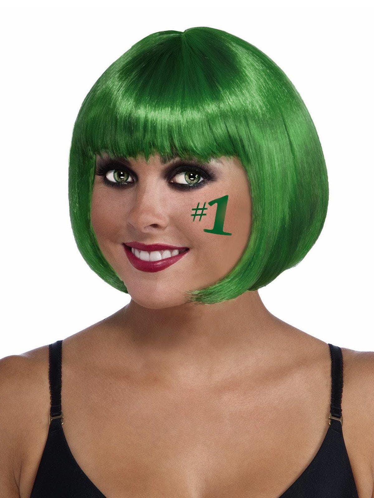 Green Bob Wig - costumes.com