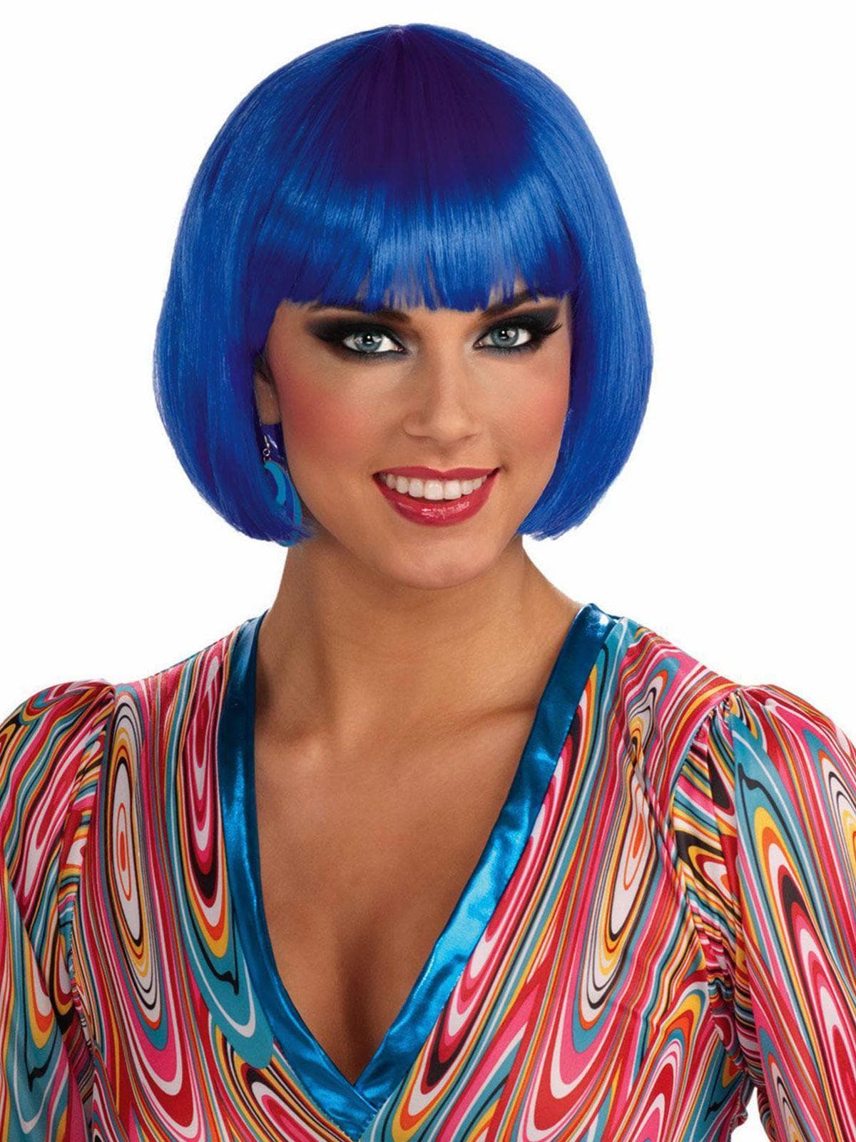 Women's Royal Blue Bob Wig - costumes.com