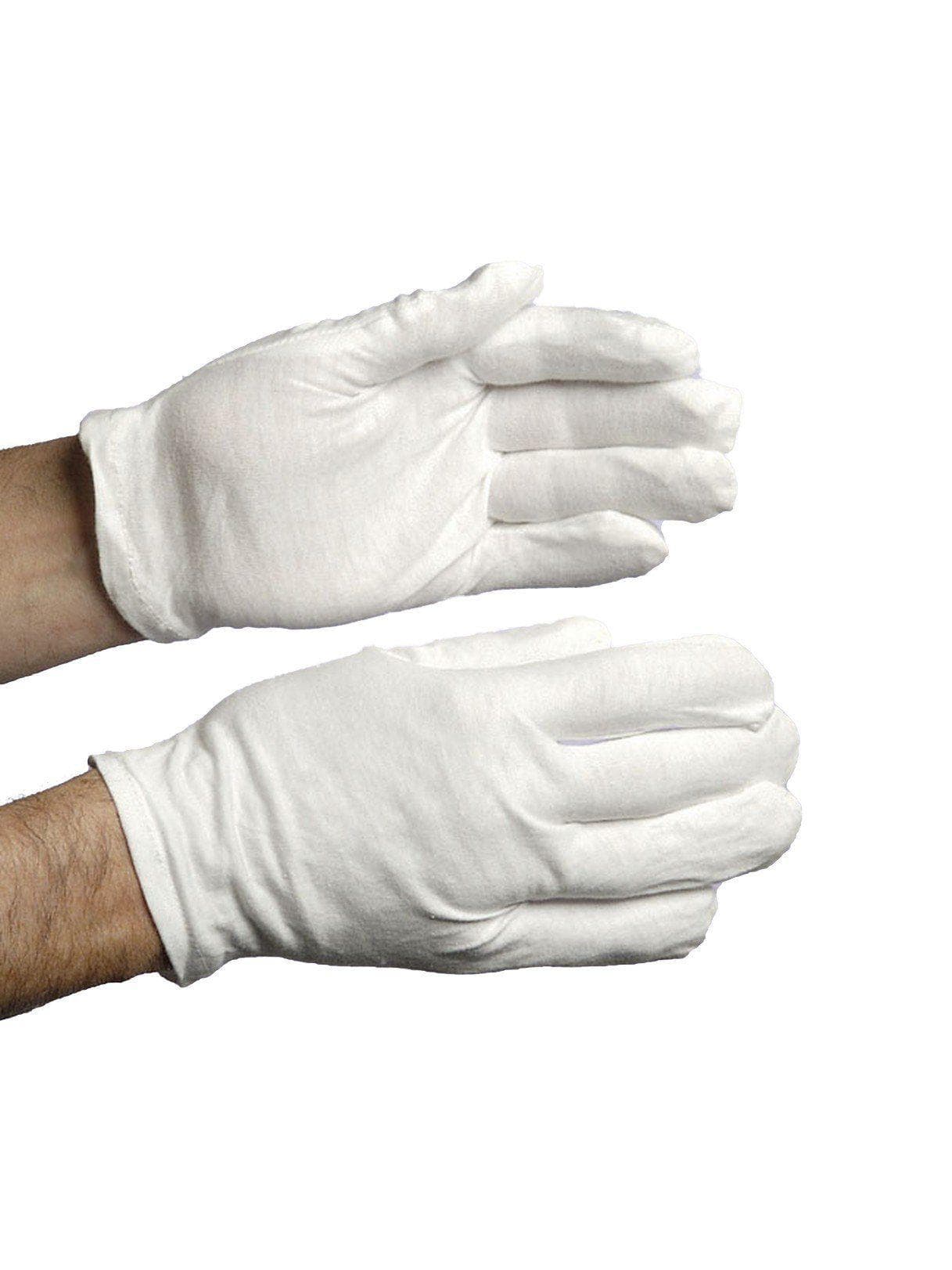 Adult White Cotton Clown Gloves - costumes.com