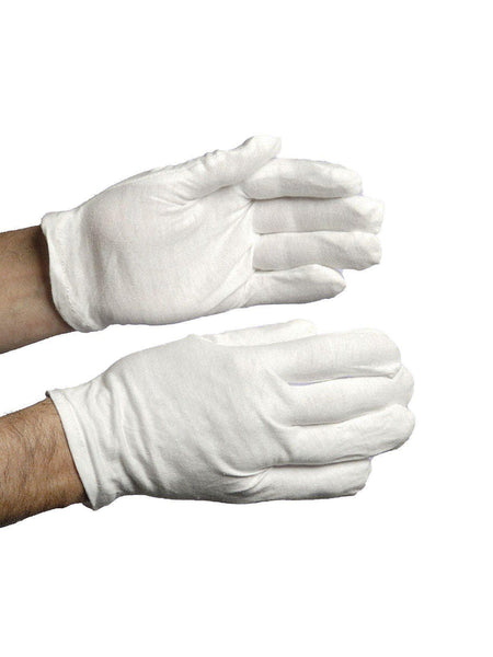 Adult White Cotton Clown Gloves