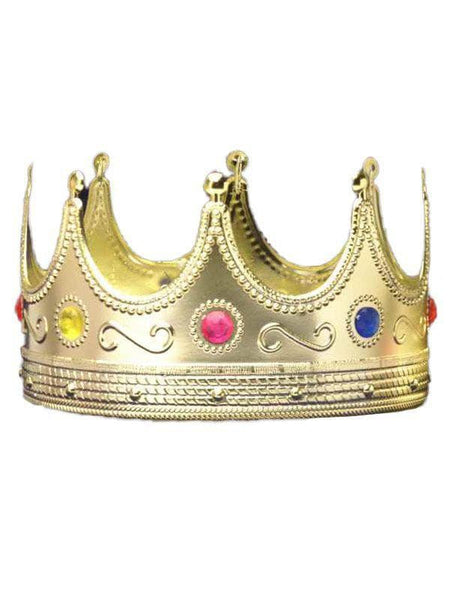 Adult Gold Jeweled Royal King Crown