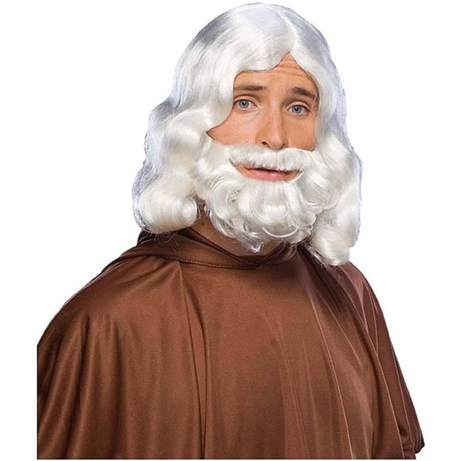 Adult White Short Beard and Mustache - costumes.com