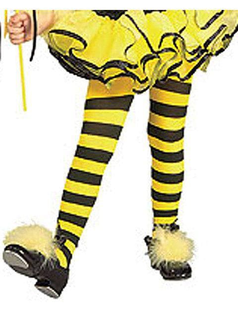 Kids' Black and Yellow Striped Bumble Bee Tights - costumes.com