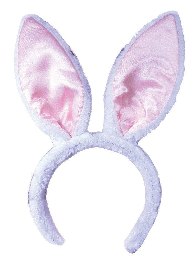 Adult White and Pink Bunny Ear Headpiece - costumes.com