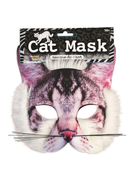 Adult Realistic Plush Cat Half Mask