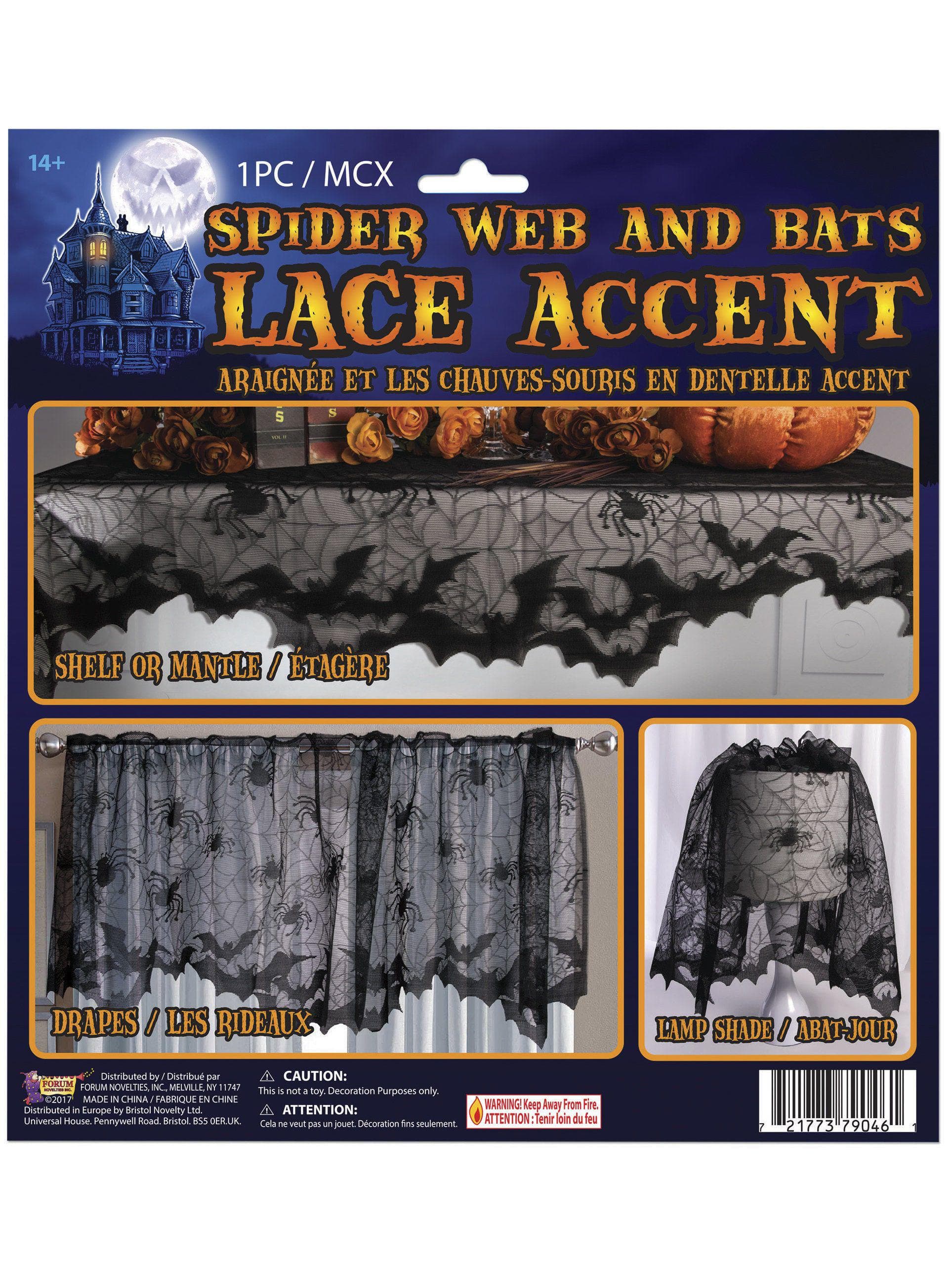 Spider Web and Bat Lace Accent - costumes.com