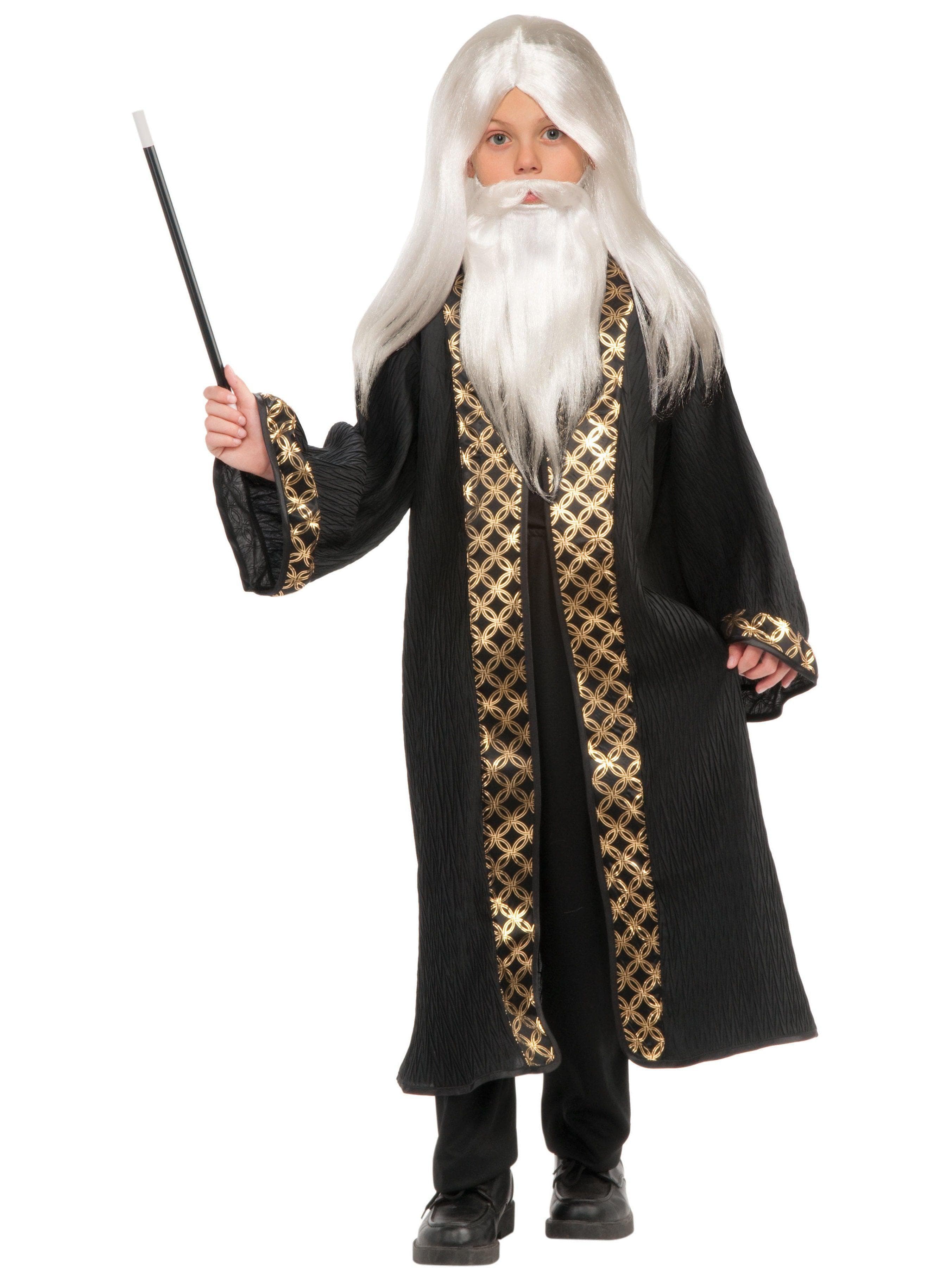 Boys' White Wizard Wig and Beard Set - costumes.com
