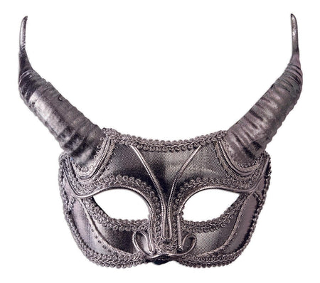 Silver Mask with Horns
