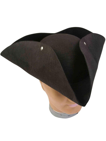 Adult Black Tricorn Pirate Hat
