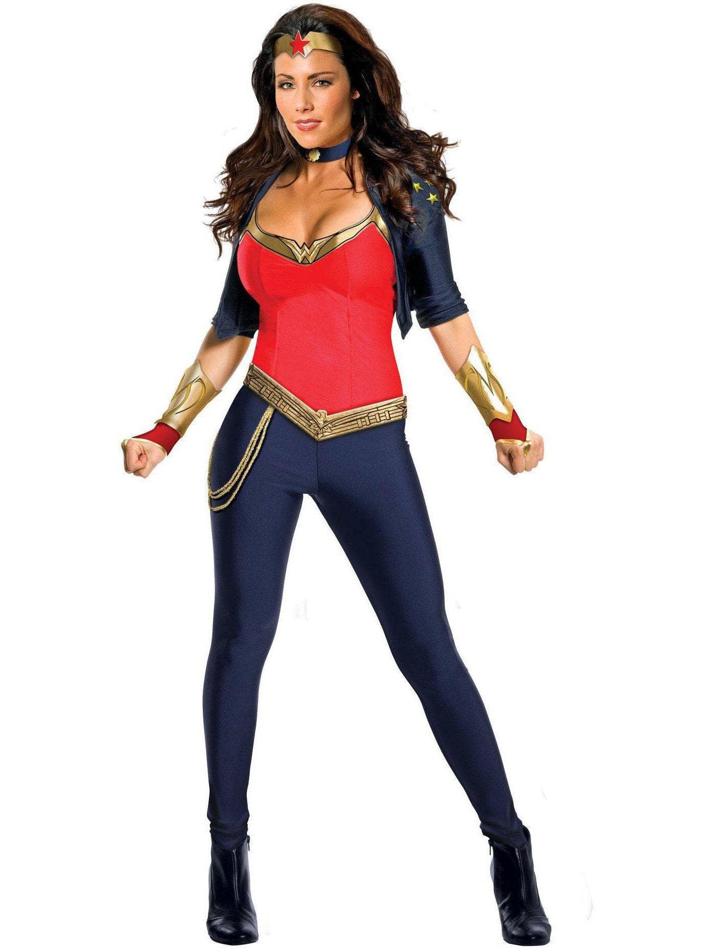 Adult Justice League Wonder Woman Deluxe Costume - costumes.com