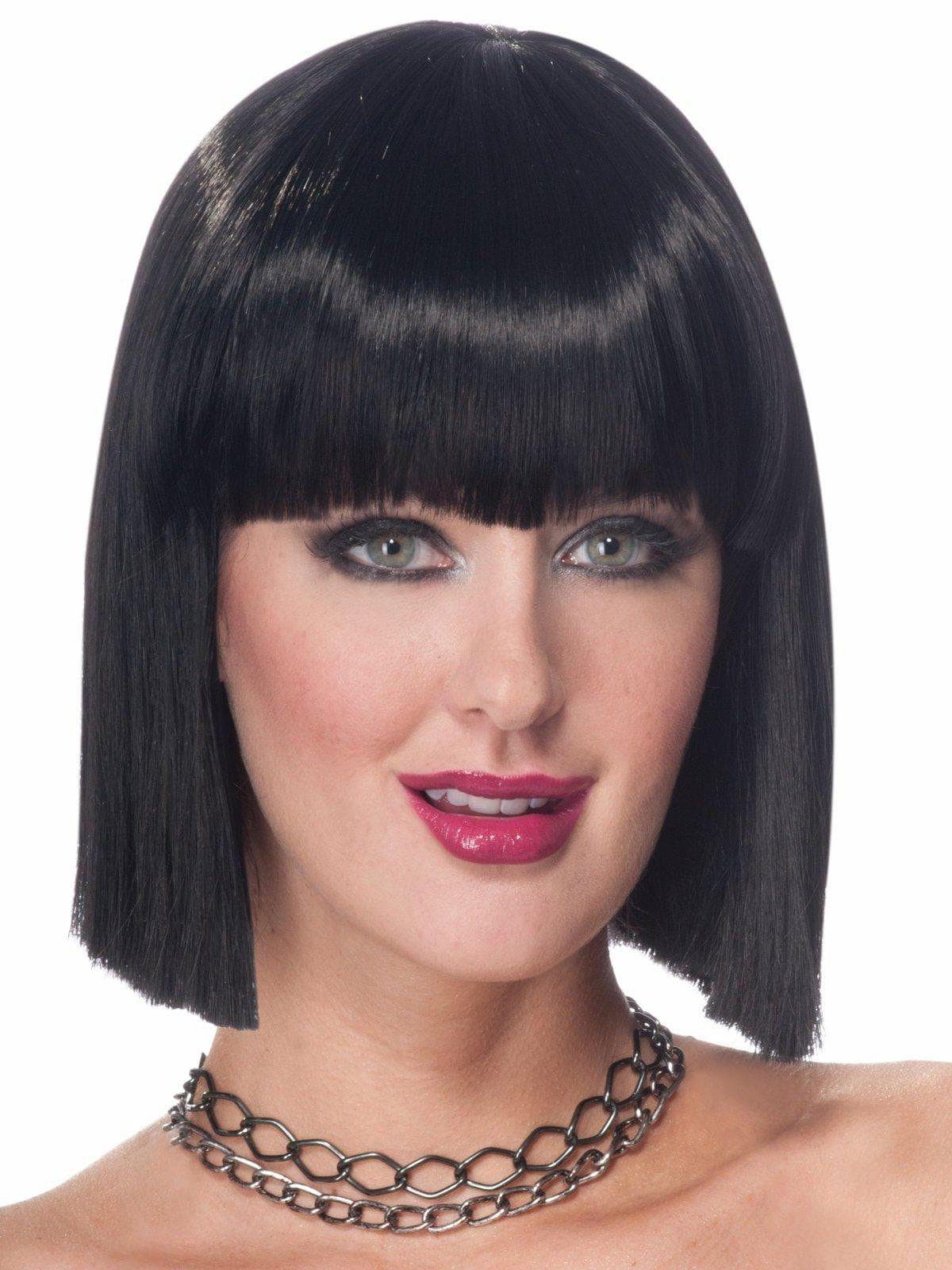 Women's Black Vibe Wig with Bangs - costumes.com