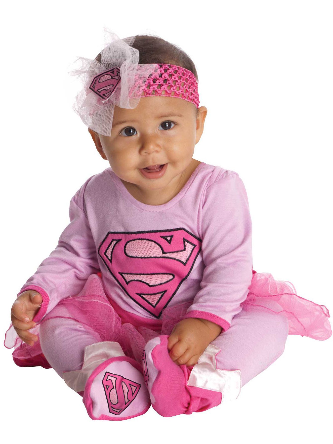 Pink DC Comics Supergirl Costume for Babies - costumes.com