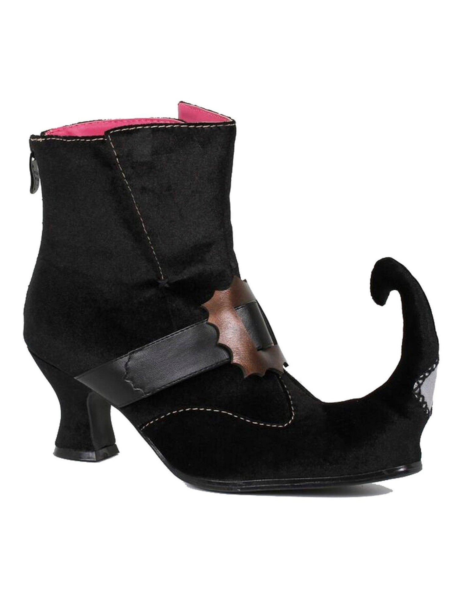 Women's Black Witch Boots with Buckle - costumes.com