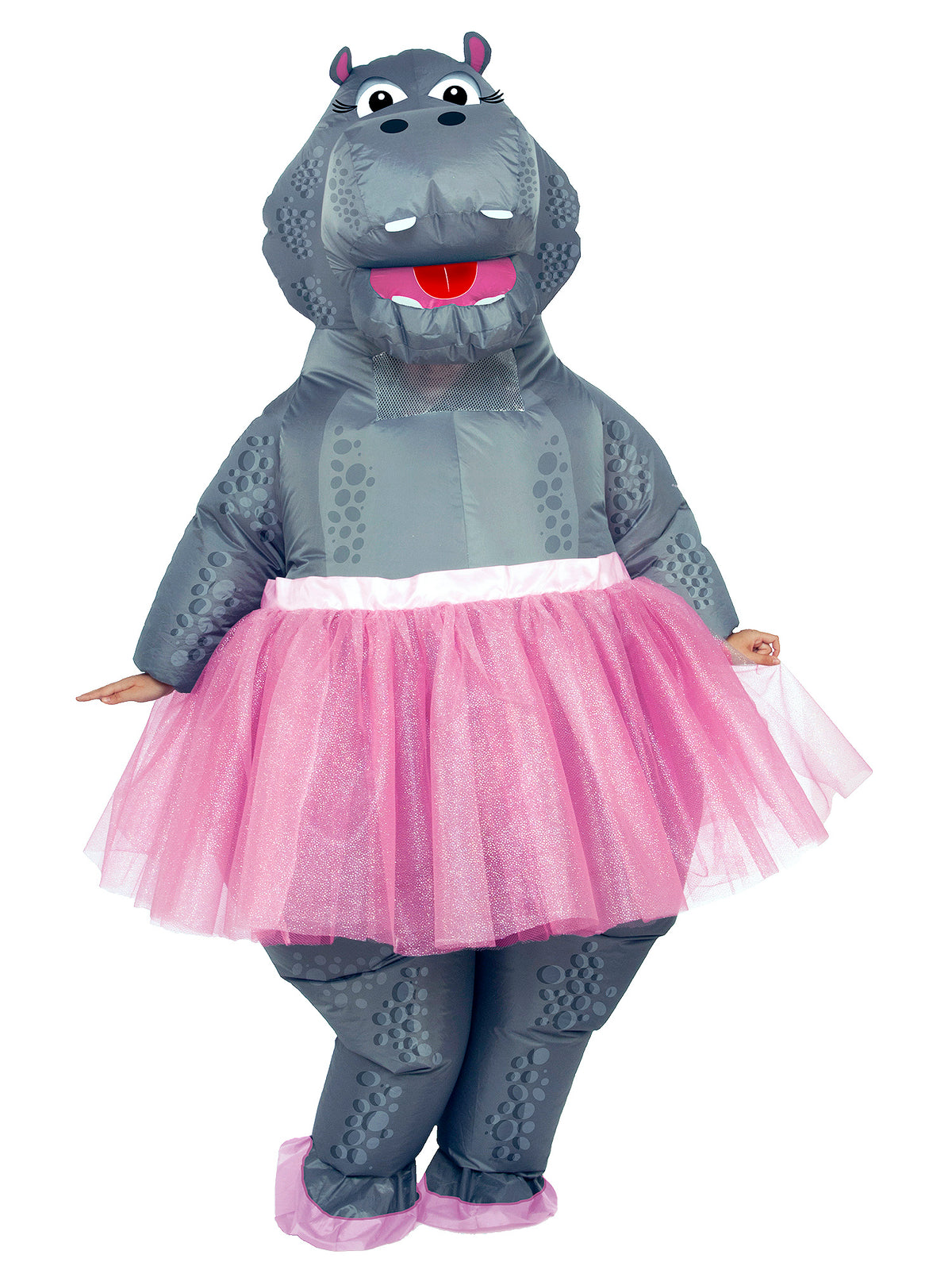 Adult Ballerina Hippo Inflatable Costume - costumes.com