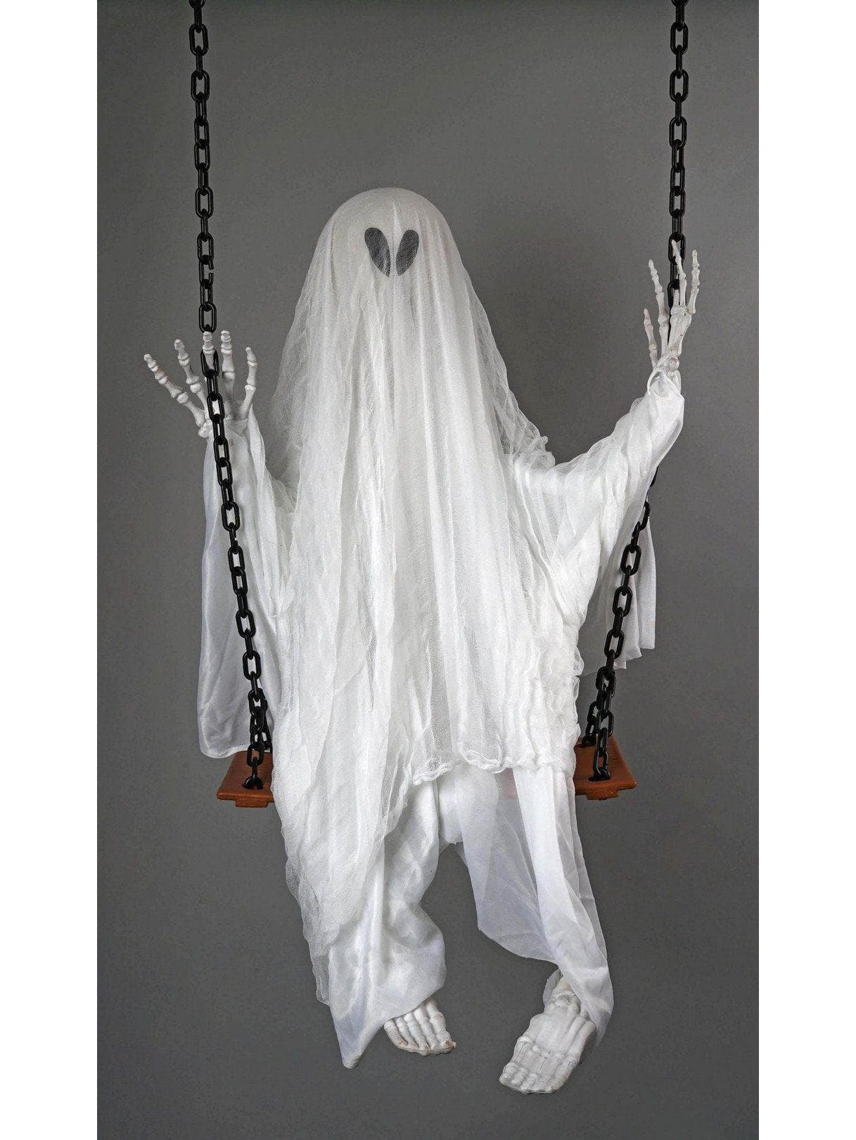 60-inch Hanging Skeleton Ghost Swing - costumes.com