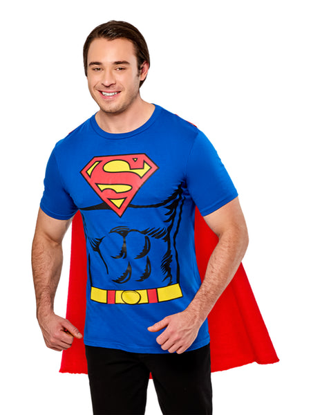 Men's Superman T-Shirt and Removable Cape Set
