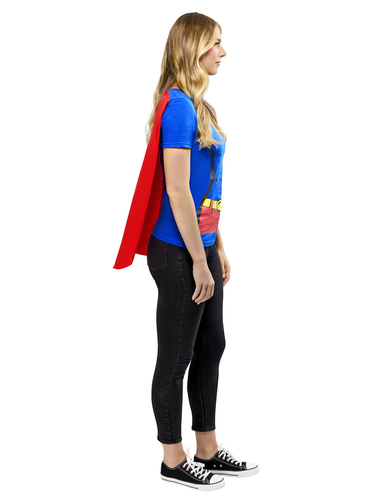 Women's DC Comics Caped Supergirl T-Shirt - costumes.com