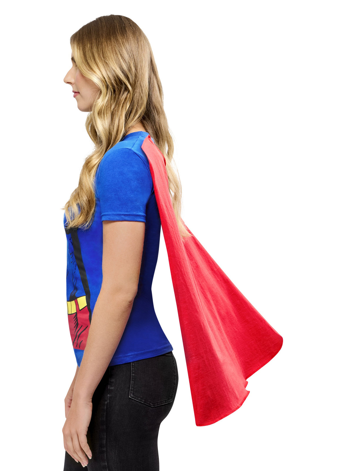 Women's DC Comics Caped Supergirl T-Shirt - costumes.com