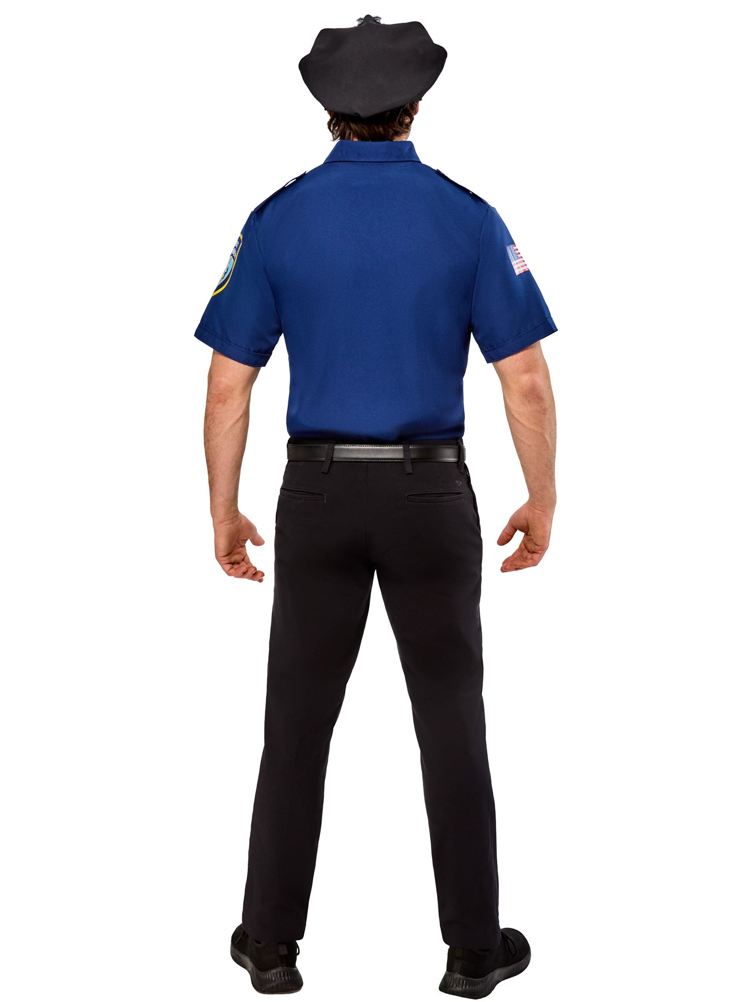 Men's Dark Blue Police Officer Costume Top and Hat Set - costumes.com
