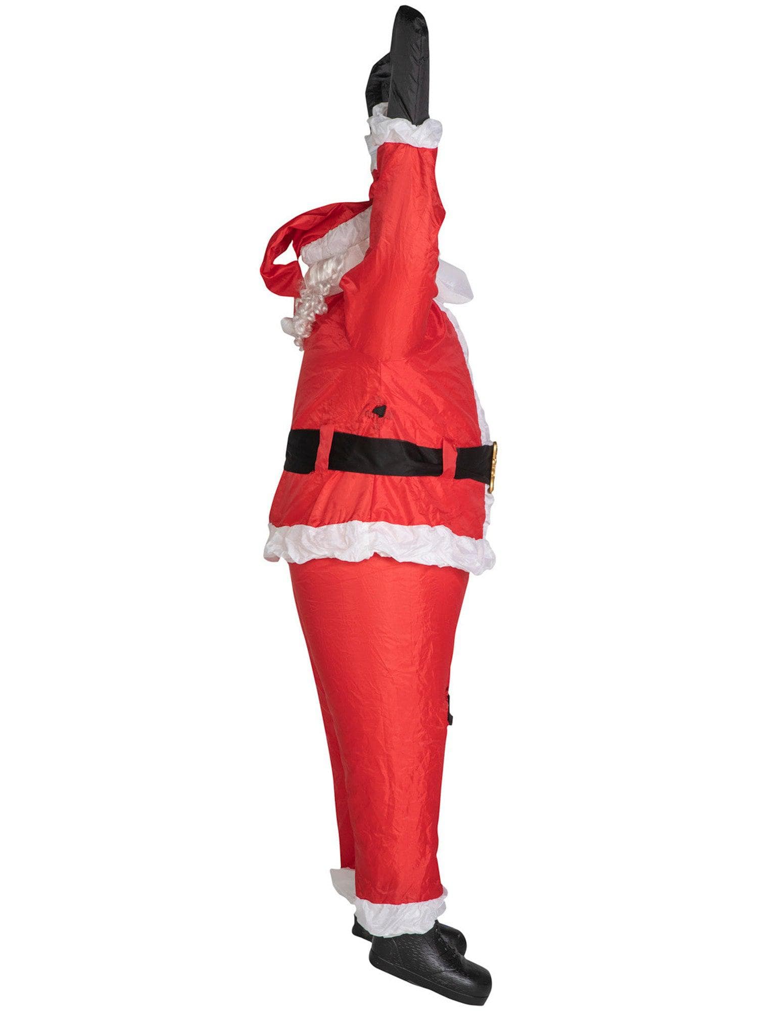 6.5 Foot Santa Hanging From Roof Light Up Christmas Inflatable Lawn Decor - costumes.com