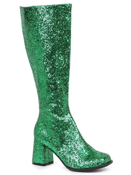 Adult Green Glitter Go Go Boots