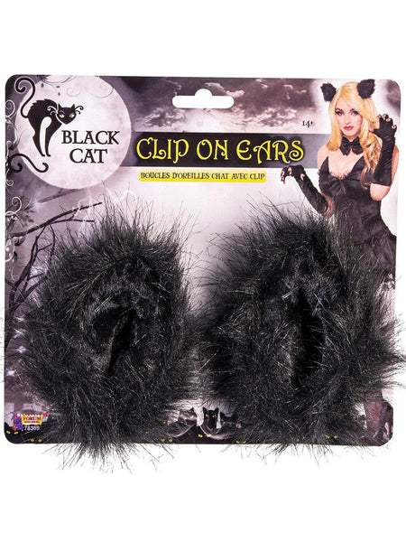 Black Cat Clip on Ears One Size