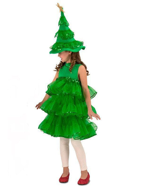 Child Christmas Tree Glitter Costume