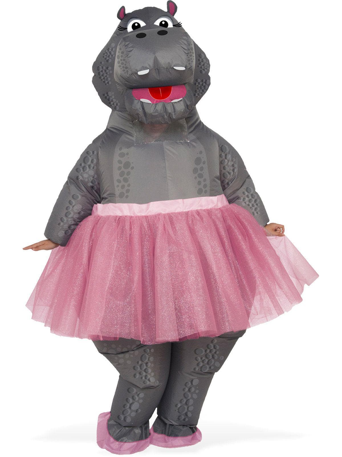 Adult Ballerina Hippo Inflatable Costume - costumes.com