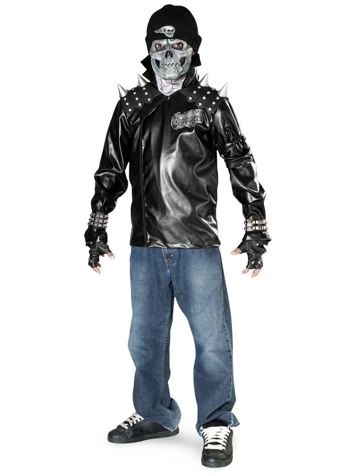 Adult Metal Skull Biker Costume - costumes.com