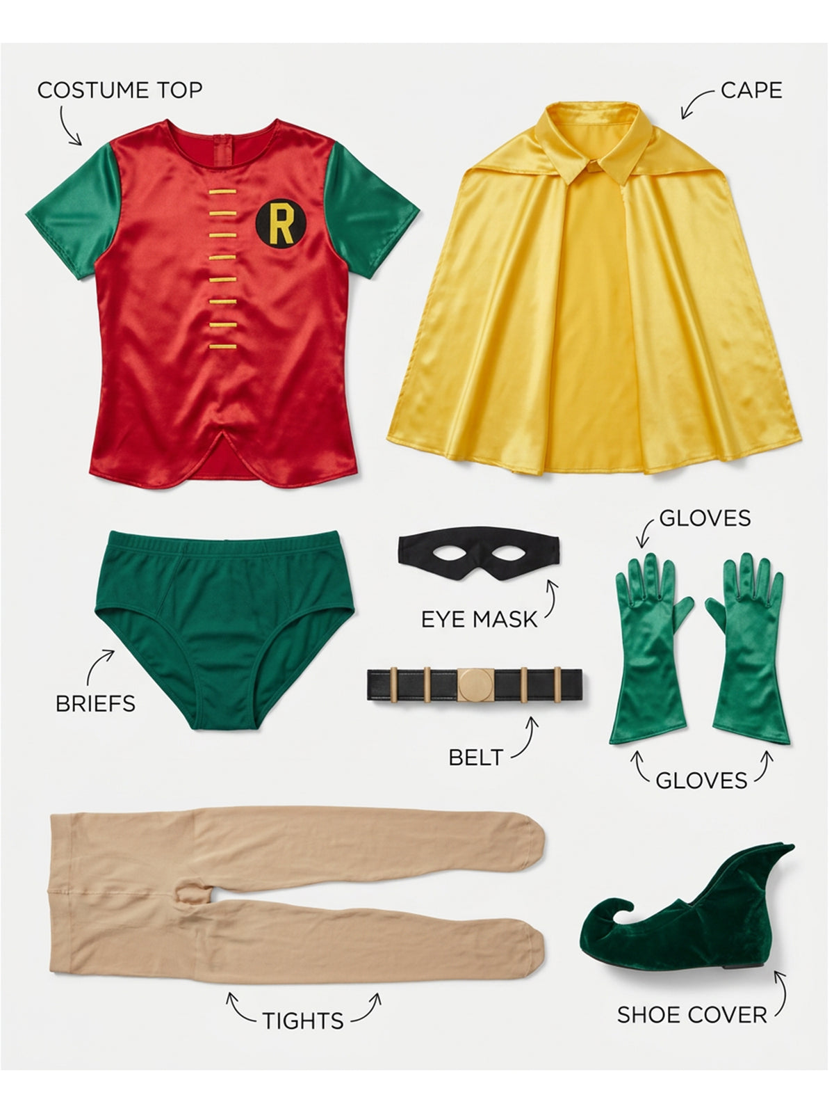 Men's Batman 1966 Classic Robin Costume - Grand Heritage - costumes.com
