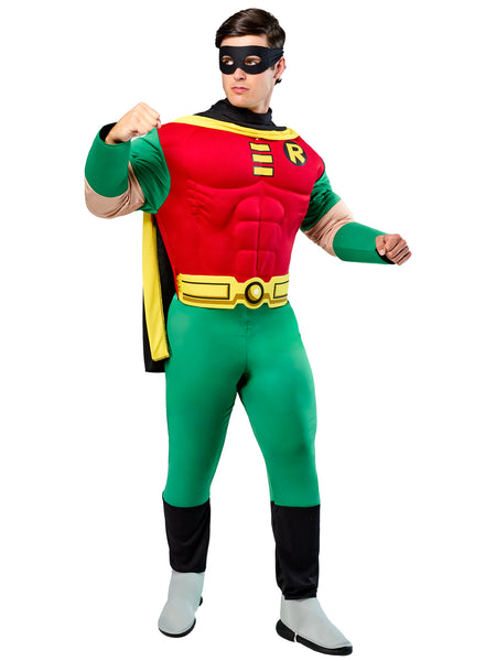Men's Teen Titans Robin Muscle Chest Costume - Deluxe