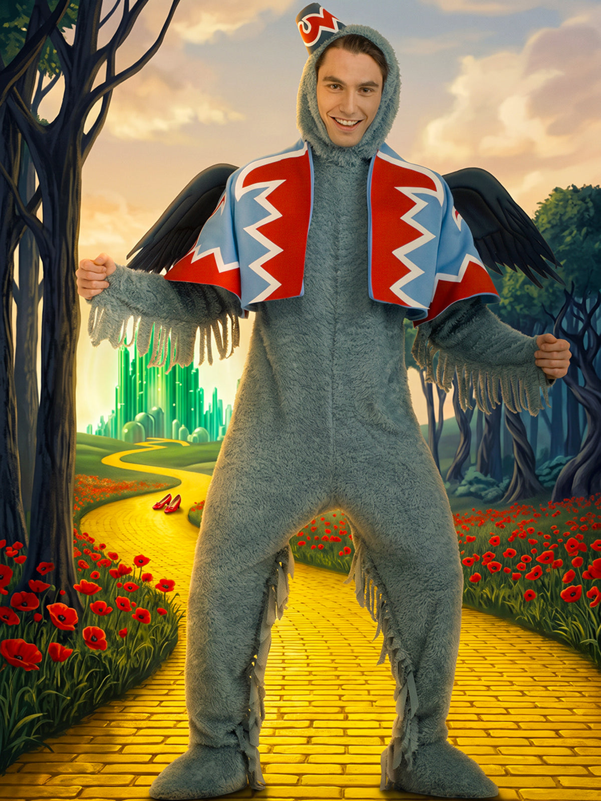 Men's Wizard of Oz Flying Monkey Costume - Deluxe - costumes.com