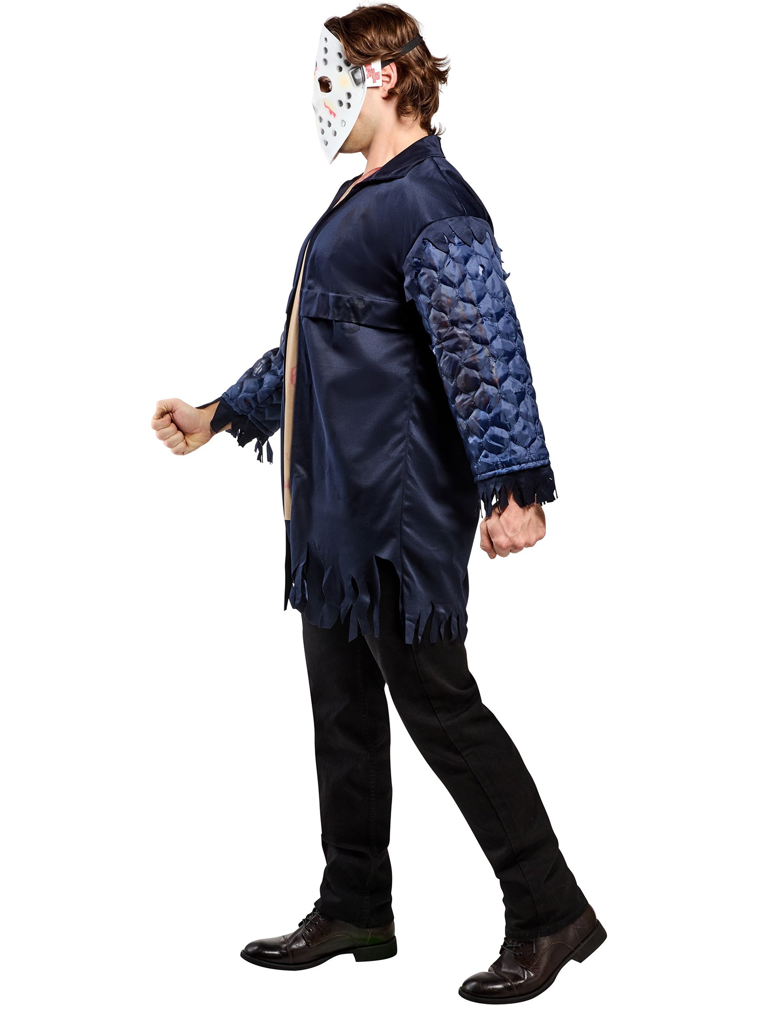 Men's Friday the 13th Jason Voorhee's Jacket and Mask - Deluxe - costumes.com