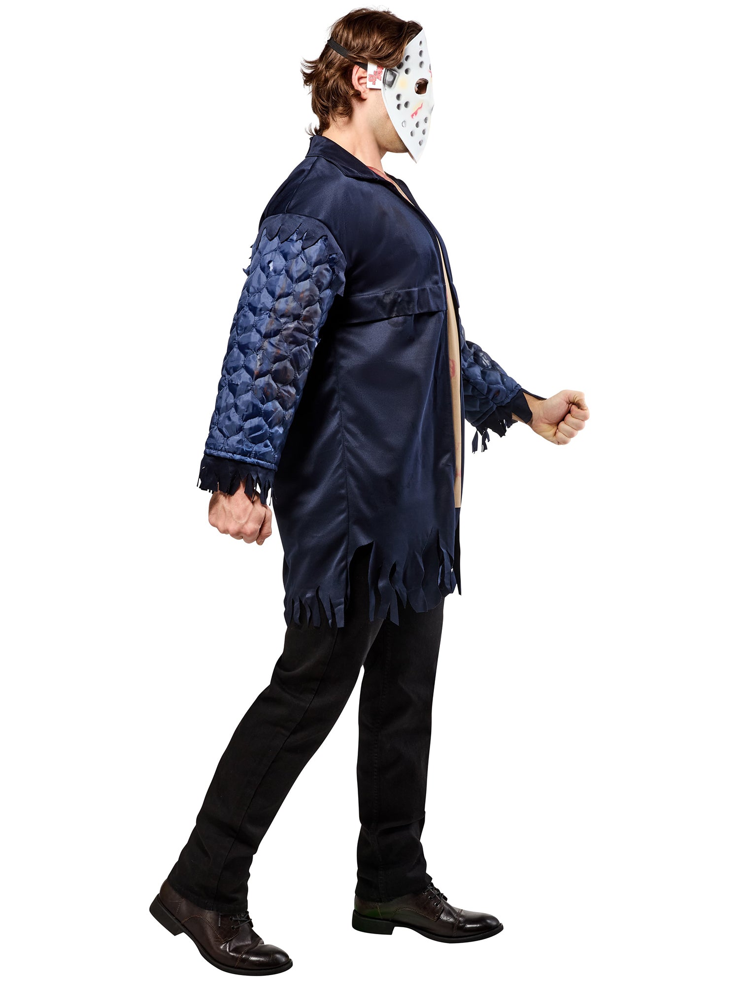 Men's Friday the 13th Jason Voorhee's Jacket and Mask - Deluxe - costumes.com