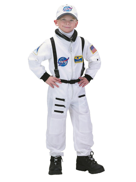 Kid's Deluxe White Nasa Junior Astronaut Costume