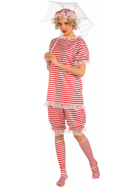 Women's 1920's Striped Bathing Suit Costume