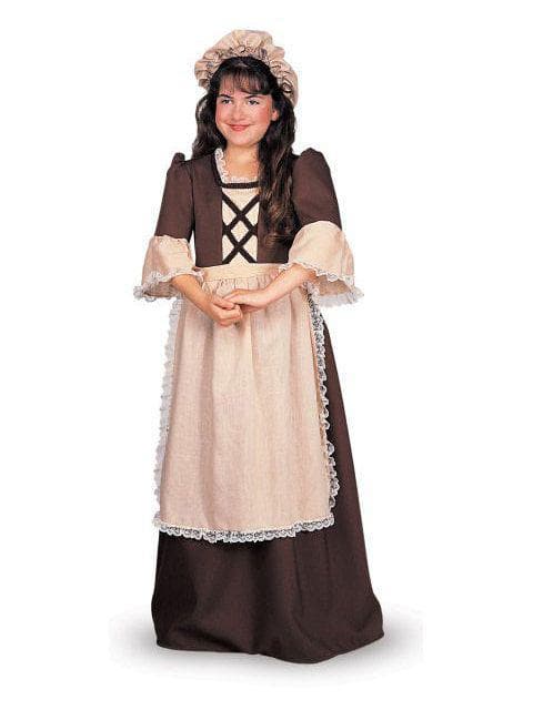 Kid's Deluxe Colonial Girl Costume - costumes.com