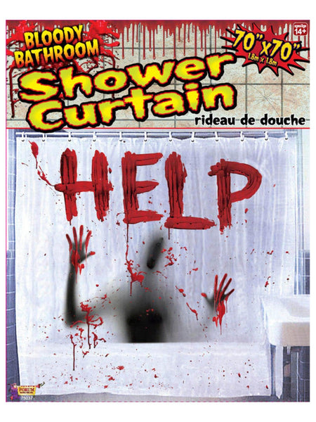 Bloody HELP Bathroom Shower Curtain