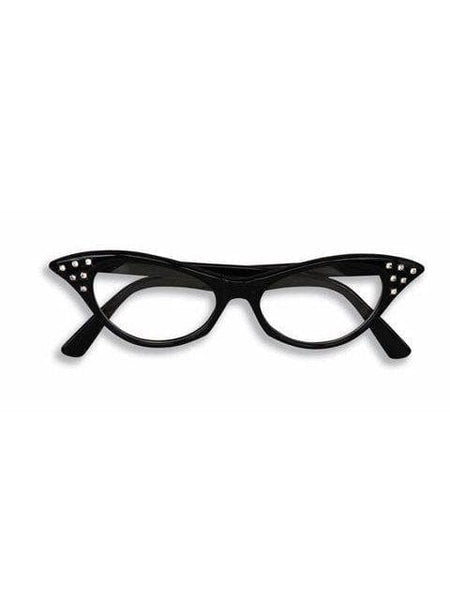 Adult Black Rhinestone 1950's Glasses