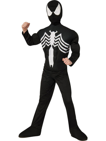 Kids Black Spider Spiderman Muscle Chest Costume
