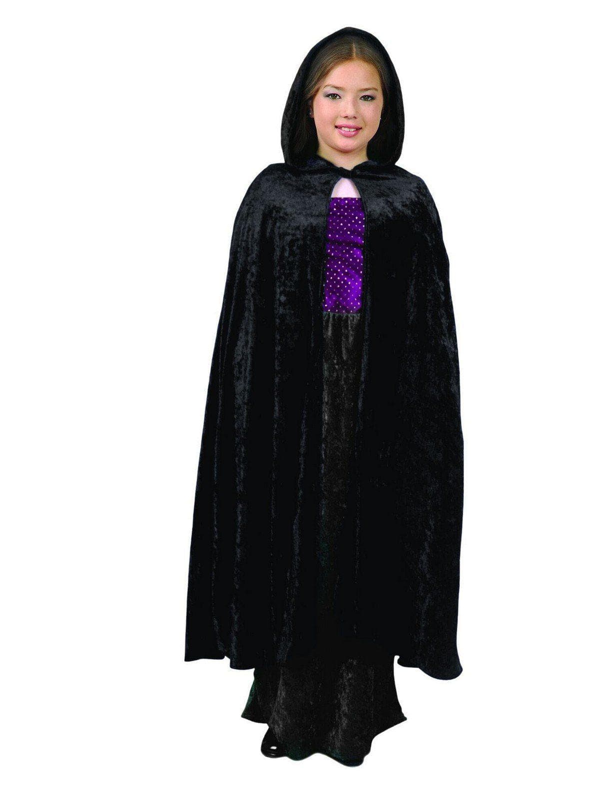 Kid's Hooded Cloak Black Costume - costumes.com