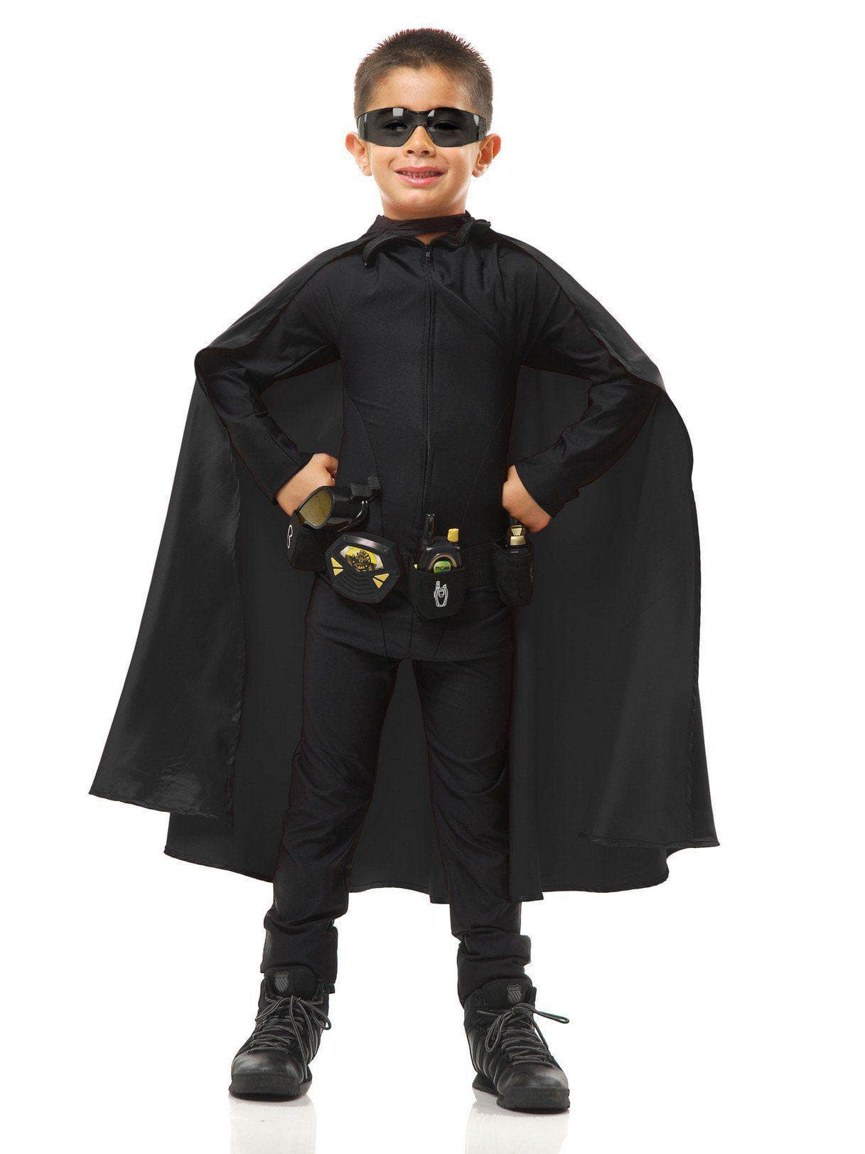 Kid's Super Hero Cape Black Costume - costumes.com