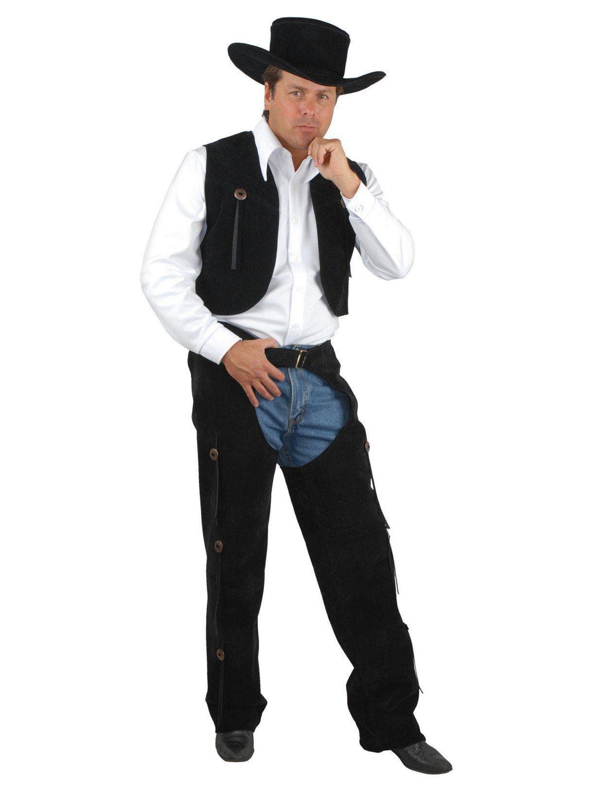 Adult Suede Chaps & Vest Costume - costumes.com