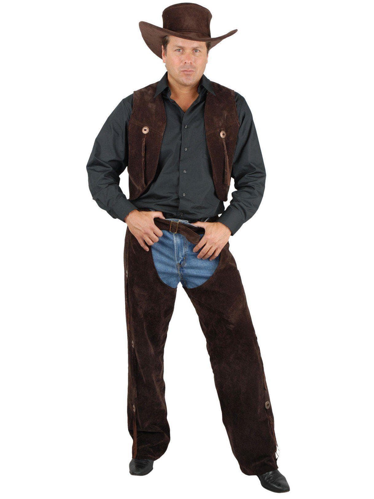Adult Suede Chaps & Vest Costume - costumes.com