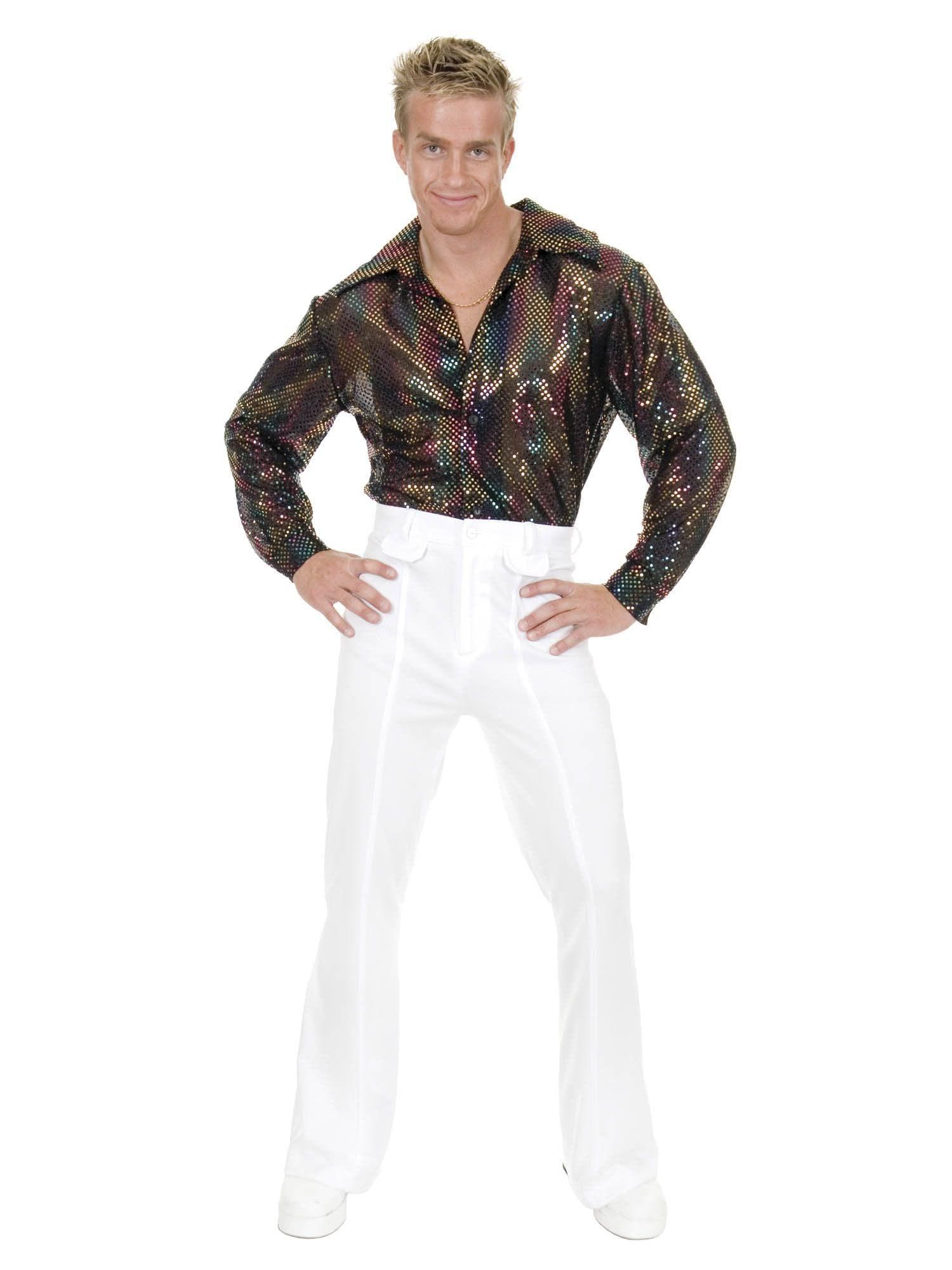 Adult Sequin Disco Shirt Costume - costumes.com