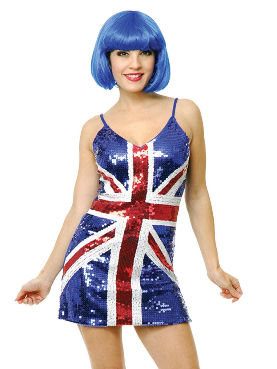 Adult British Sequin Dress Costume - costumes.com
