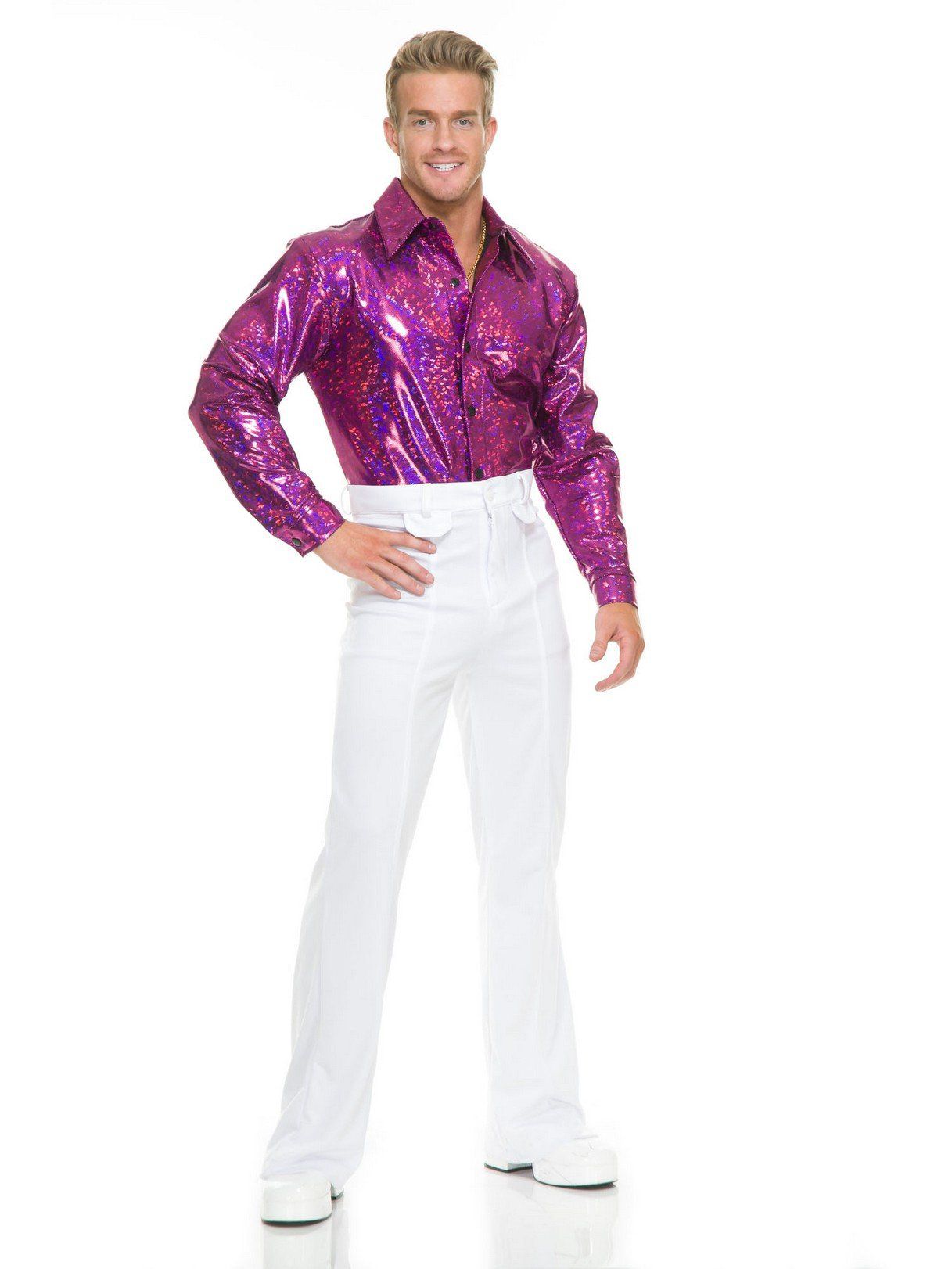 Adult City Lights Disco Shirt Costume - costumes.com