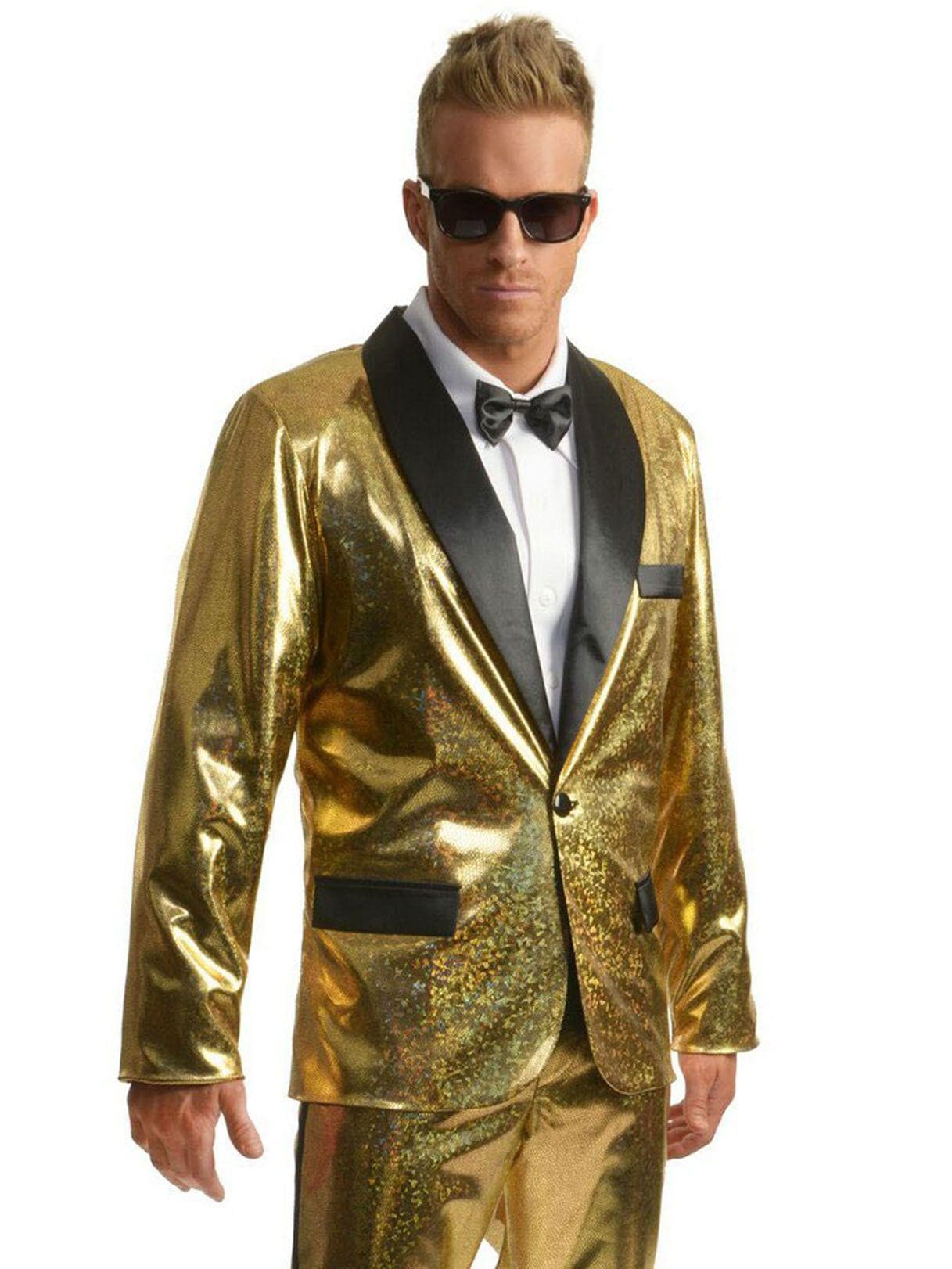 Adult Disco Ball Tuxedo Jacket Gold Costume - costumes.com