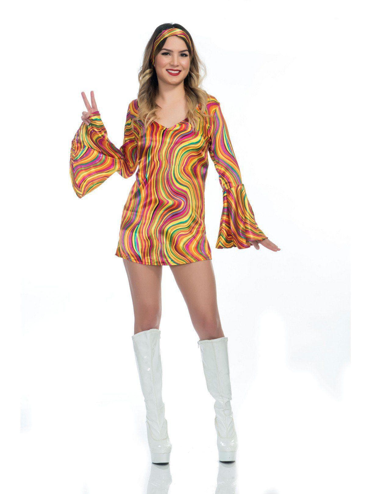 Adult Rainbow Lights Disco Diva Costume - costumes.com