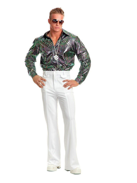 Adult Psychedelic Swirl Disco Shirt Costume